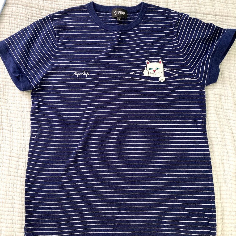 Ripndip Striped Cat T-Shirt